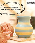Painting pottery with brush from Air Dry Clay Kit For Adults And Beginners Pottery Starter Set With Tools And Step By Step Guide No Kiln Needed Easy DIY Craft For Date Night Art Hobby Gift Safe Non Toxic And Fun.