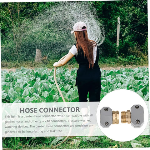 Top Tier Garden Hose Repair Connector Kit With Quick Disconnect Male Female Fittings For Easy Outdoor Setup And Leak Free High Pressure Water Flow, gray