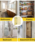 JOYNY 2-pack 4-inch self-closing door hinges, gold finish; spring-loaded, UL-listed for left/right doors