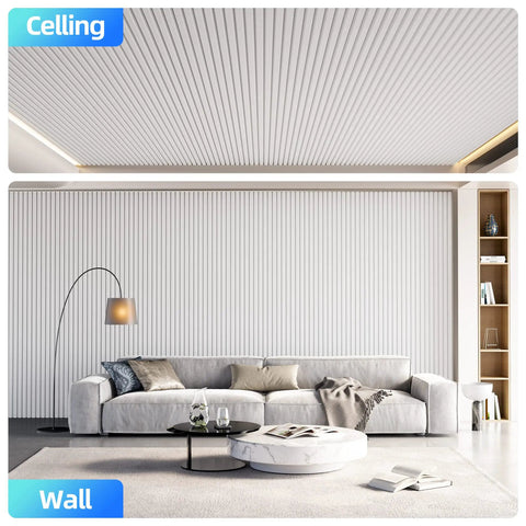 8 Pack High Density Acoustic Foam Panels Wall Mounted Self Adhesive Soundproof Noise Dampening in a modern home setting.