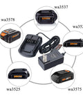 20V Lithium Battery Charger WA3742 Replacement For Multiple 20V Batteries WA3520 WA3525 WA3578 WA3732 WA3875 WA3881
