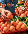 Dope Self Inking Roller Date Stamp Featuring Adjustable Day Month And Year Settings From 2025 To 2036 With A Solid Storage Base For Planners Scrapbooks And Daily Journaling That Will Be A Real Game Changer For Your Desk on eggs at a market.