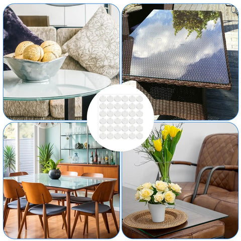 Heavy Duty Adhesive Non Slip Bumper Dots For Glass Tables And Cabinets Provide Dang Good Grip While Keeping Furniture Straight Up Safe From Daily Scratches And Slipping Hazards on various glass tables