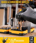 Heavy Duty S2 Steel Screwdriver Bit Set With Magnetic Drill Bits 42 Piece Built To Last showcases magnetic holder