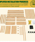 Raised Garden Bed With Legs On Four Wheels And Brakes, With Shelf, 48 By 24 By 33 Inches Outdoor Planter Box assembly parts