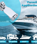 Marine Grade Door Hasp Anti Rattle Boat Latches With Turning Padlock Eye Mount 316 Stainless Steel next to yacht