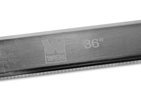 Close-up of 36-inch steel bar on Two Pack Quick Adjust 36 Inch Steel Bar Clamps With 2.5 Inch Throat And Micro Adjustment Handle Non Marring Pads