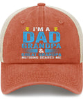 Cool Low Profile Trucker Cap For Dad Grandpa And Great Granddad Mens Hat In Saffron With Anti Sweat Band And Ventilated Crown