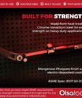 Heavy Duty Adjustable Pry Bar Extending 14 To 19 Inches With Multiple Angle Locking Design Tough As Nails Steel Build A Real Workhorse For Auto Body Shop And Garage Bench Fix Ups, featuring heat-treated Chrome-Vanadium steel.