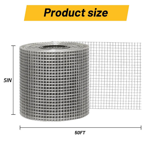 Hella Sturdy 5 Inch Stainless Steel Mesh Roll For Rain Gutters Solar Panels Rust Proof Leaf Deterrent And Critter Screen Easy Cut showing dimensions.