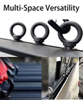 Set Of Four M5 x 12Mm Lifting Eye Bolts Built Tough From 304 Stainless Steel For Top Shelf Pulling Strength And No Sweat Rigging Or Heavy Duty Hoisting On Any Job Site displayed on equipment.