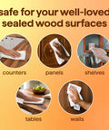 Daily Wood Cleaner Spray With Warm Almond Essence Knocks Out Stubborn Dust And Kitchen Grit While Skipping The Greasy Baggage Before It Sets In On Your Favorite Cabinetry And Hardwood used on sealed wood panels and surfaces.