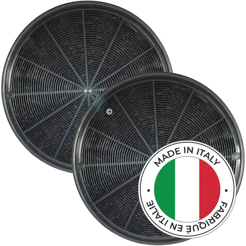Charcoal Replacement Filter For Ductless Range Hood 2 Pack Keeps Your Air Fresh And Odor Free No Fuss Install Fits GE JXCF72 WB02X24842 WB02X24841 And Bosch HUIF06UC 11013078, made in Italy