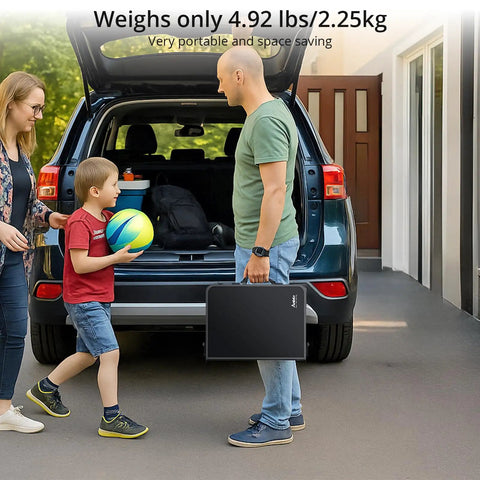 Family packing Two Foot Folding Camping Table With Storage Net Three Height Adjustable Lightweight Portable Table