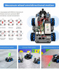 OSOYOO Mecanum wheel robot car kit for Raspberry Pi, omnidirectional motion, 60mm wheels, front view