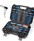 120 Piece Magnetic Screwdriver Set With Sockets Slotted Phillips Hex Torx And Precision Drivers For Home Repair And DIY Projects Built For Everyday Pro Grade Use In The Home Or Garage displayed in open case