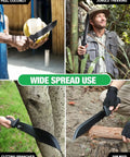 16 Inch Heavy Duty Machete With Saw And Sheath For Camping, Hunting, And Jungle Clearing cutting branches and wood