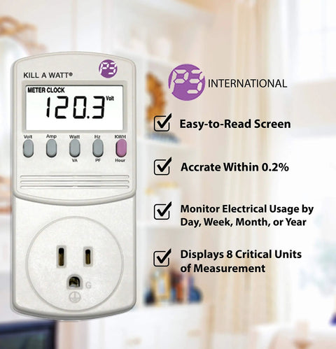 Electricity Usage Monitor With Big LCD Display Four Settings For Day Week Month And Year Power Tracking Easy Readout