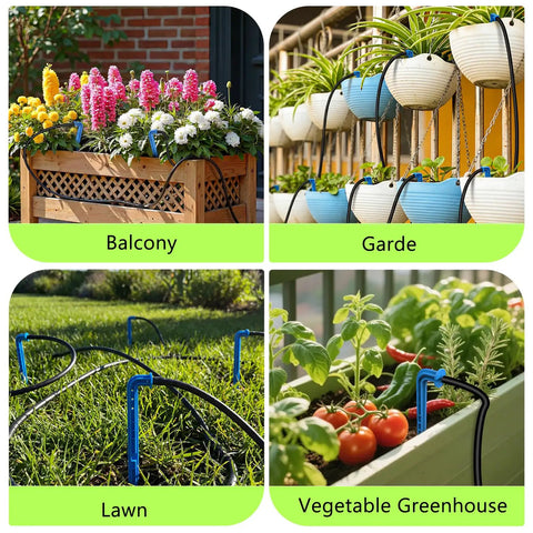 Solar Powered Drip Irrigation Kit For Up To 30 Pots With 8W Solar Power, Auto Watering, 22 Timing Modes, HD LED Display, AntiSiphon, IPX5 Water Resistant, Perfect For Outdoor Garden, Balcony Or Greenhouse