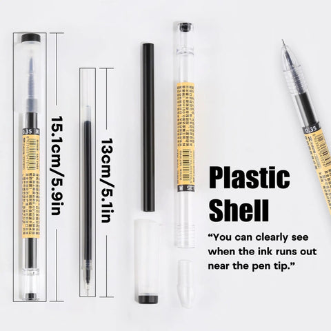Japanese Style Gel Pens 0.35mm Extra Fine Point No Smudge Quick Dry For Journaling Planners And Thin Notebook Paper Ultra Smooth Writing