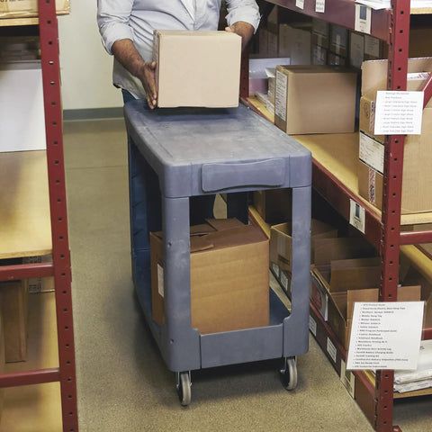 Tough As Nails Structural Foam Utility Cart With 500 Lb Capacity Featuring Rust Proof Flat Trays Smooth Glide Wheels And Built In Storage Bins For No Sweat Garage Organization And Job Site Hauls
