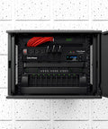 Sinewave UPS Battery Backup And Surge Protector 500VA 300W with 6 outlets installed in 1U rackmount, UL certified, for home office electronics.