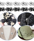 100 Sets Of 10 mm Sew On Snap Buttons For Clothing Metal Snaps Fasteners Press Studs In Black And White Durable Garment Snaps
