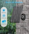 2 Pack Outdoor Solar Panel For Security Cameras With USB And USB C Charger IP65 Waterproof 360 Degree Adjustable Mount