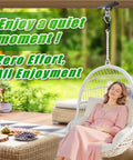Ultra Smooth 360 Degree Swivel Swing Hanger With Ball Bearing Ceiling Mount for white hanging chair on wood beam