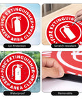 Five Pack Fire Extinguisher Keep Area Clear Sign 17 By 17 Inches Big Caution Safety Warning Sticker Self Adhesive Vinyl