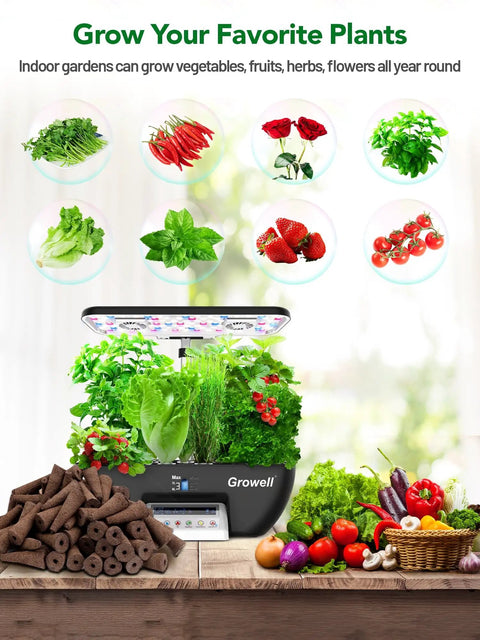 Hydroponic Pods Starter Kit With 120 Grow Sponges And 120 Pod Labels Compatible With Aerogarden And Most Systems, indoor garden setup.