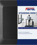 Extra Thick Anti Fatigue Standing Desk Mat With Memory Foam Cushion For All Day Comfort, Ergonomic Floor Mat For Home Office, 20 by 48 Inches, Black, Non Slip Surface