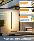 2 Pack Long Outdoor LED Wall Lights 31.5 Inches, Modern Rectangular Black Wall Mount Fixtures, 24W IP65 Waterproof on patio wall