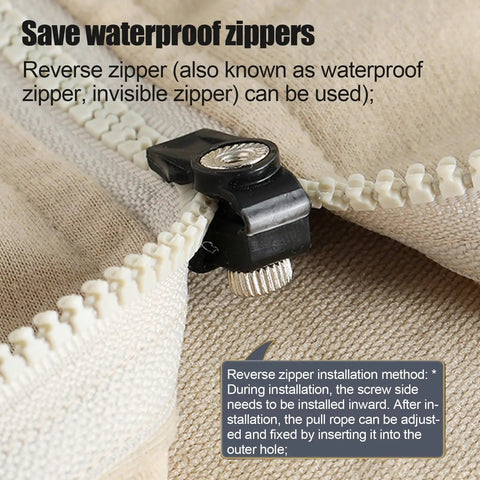 Heavy Duty Zipper Slider Replacement Kit 10 Pack Easy Zip Puller Repair For Luggage Jackets Backpacks Sleeping Bags Gear