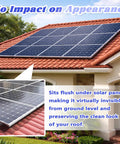 6 Inch By 100 Ft Solar Panel Bird Guard Kit With 100 Fastener Clips installed under rooftop solar panels