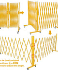Crew Certified Expandable Metal Barricade With Heavy Duty Roller Casters And Quick Break Down Scissor Gate, showing adjustable 0 to 180 degree angles.