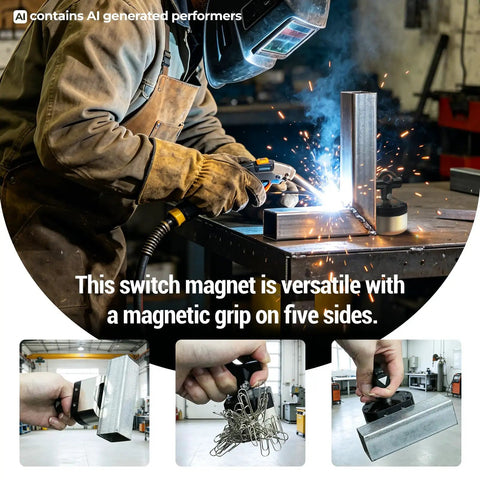 Heavy Duty 180 Lb Switch Magnet Features A Rock Solid 5 Sided Magnetic Grip Made For Welding Woodworking Shop Setup And Cabinet Installations That Really Locks In Tight