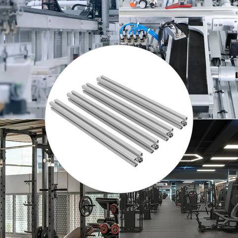 Top Shred Aluminum T-Slot 4 Pack Profiles 50x40mm Anodized 6063 Alloy for industrial CNC and DIY workbench setups.