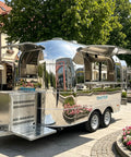 11 Foot Mirror Mobile Food Truck With Street Ready Kitchen Equipment And Catering Trailer For Sale Direct From Manufacturer Zero Middleman Markup, shiny stainless steel design.