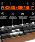Picatinny Rail Mount For Savage Rascal Rifles With Ejection Port Cutout, aircraft-grade 6061-T6 aluminum, matte black on rifle