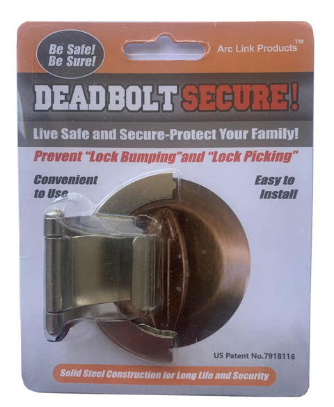 Anti Bump And Anti Pick Deadbolt Guard For In Swing And Out Swing Doors Quick No Drill Install In Minutes Fits Most Single Cylinder Deadbolts Nickel Plated Adds Extra Home Security Without The Hassle in packaging