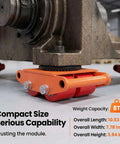 Heavy Duty Machinery Skate Dolly Set With 360 Degree Swivel For Industrial Movers And 4 Large Carbon Steel Casters Built To Move Milling Machines In Factories And Warehouses, 8T compact size