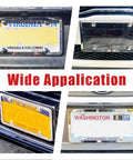 Various car license plates in stainless steel license plate frame 4 hole mirror polish silver tag cover kit, wide application