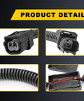 Close-up of Muzzler Harness Disable Kit for Honda 3.5L V6 Engines connectors and wiring, compatible with Accord and Pilot.