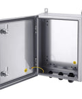Open Tough As Nails IP65 Weatherproof Stainless Steel Wall Mount Electrical Enclosure Box With Mounting Plate NEMA 4