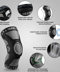 Professional Knee Brace With Patella Gel Pad And Side Stabilizers, Medical Grade Compression Sleeve For ACL PCL Meniscus Injuries And Arthritis, Pain Relief, Injury Recovery, Sports And Workout Support, FSA HSA Eligible, Unisex Elite Knee Support, featuring details of design, materials, and anatomy