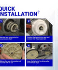 Quick installation of Washer Pulley Clutch Kit And Drive Belt For Whirlpool Kenmore Maytag 2 Piece Set