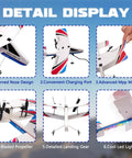 Easy To Fly RC Plane For Beginners And Kids Ages 8 To 12 And Adults With 6 Axis Gyro Stabilization Remote Control Airplane