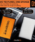 Microfiber Detailing Scrub Pads 2 Pack For Car Interior Cleaning And Detailing Safe On Leather Vinyl Plastic Scratch Free