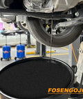 The Ultimate Heavy Duty Oil Drain Pan Kit Holds Four Gallons With Non Spill Pour Spout For Easy Car Maintenance And Fluid Catching During Coolant Changes under vehicle